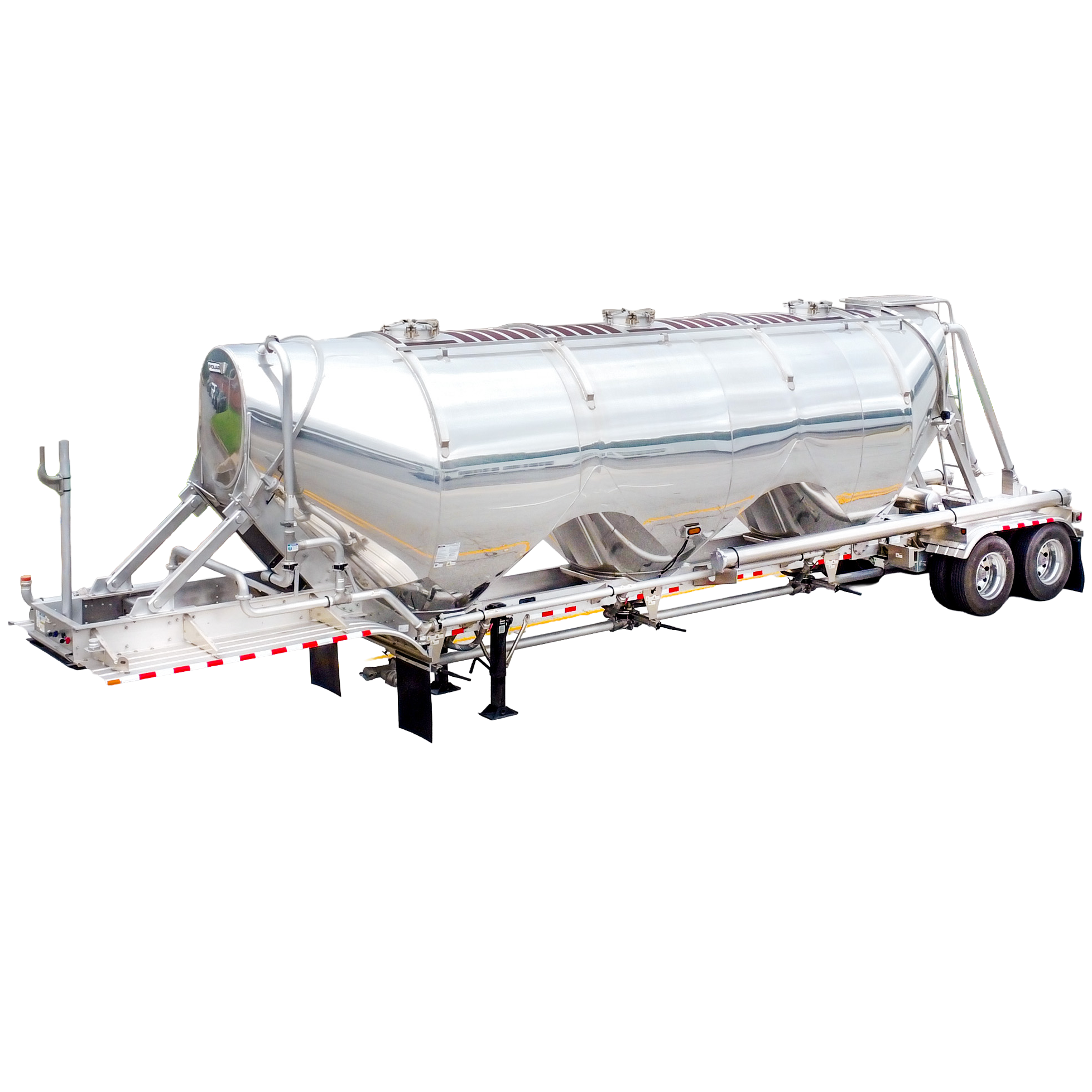 Polar Dry Bulk Trailer Angled To Display Profile